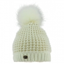 Bonnet pompon Equit'M Torsades Ecru
