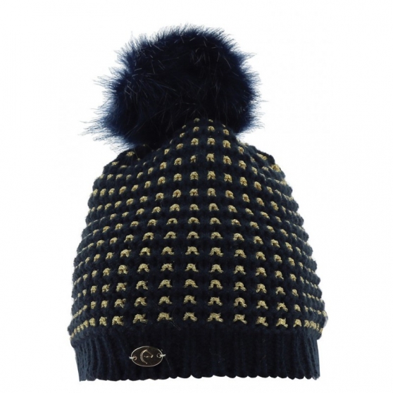 Bonnet pompon Equit'M Torsades Marine