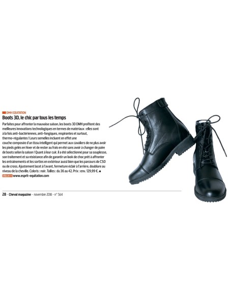 Boots d'équitation à textile intelligent 3D DMH-Equitation Majestic