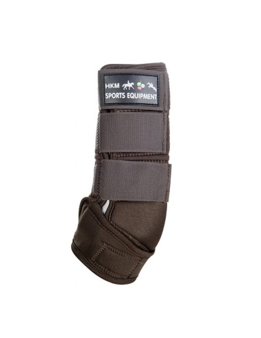 Guêtres néoprène couleur HKM protections cheval Marron