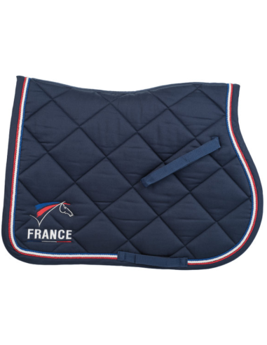 Tapis de selle mixte logoté FFE avec trois cordelettes Lamicell