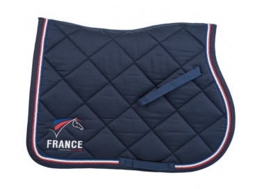 Tapis de selle mixte logoté FFE avec trois cordelettes Lamicell