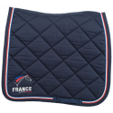 Tapis de selle de dressage logoté FFE avec trois cordelettes Lamicell Navy