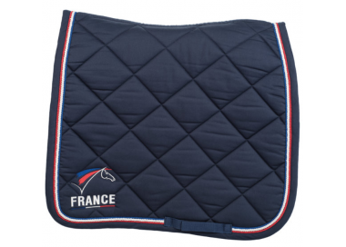 Tapis de selle de dressage logoté FFE avec trois cordelettes Lamicell