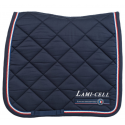 Tapis de selle de dressage logoté FFE avec trois cordelettes Lamicell Navy