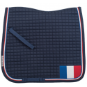 Tapis de selle de dressage logoté FFE avec trois cordelettes Lamicell