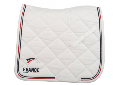 Tapis de selle de dressage FFE logoté Lamicell avec trois cordelettes