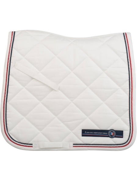Tapis de selle de dressage logoté FFE avec trois cordelettes Lamicell