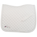 Tapis de selle de dressage poney avec double cordelettes FFE Lamicell Blanc