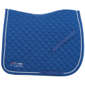 Tapis de selle de dressage poney avec double cordelettes FFE Lamicell Bleu
