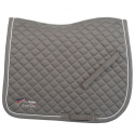 Tapis de selle de dressage poney avec double cordelettes FFE Lamicell Gris