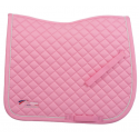 Tapis de selle de dressage poney avec double cordelettes FFE Lamicell Rose