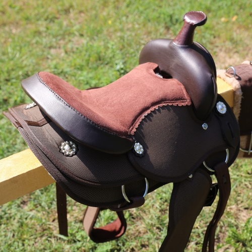Selle de cheval synthétique Western Pleasure Trail avec