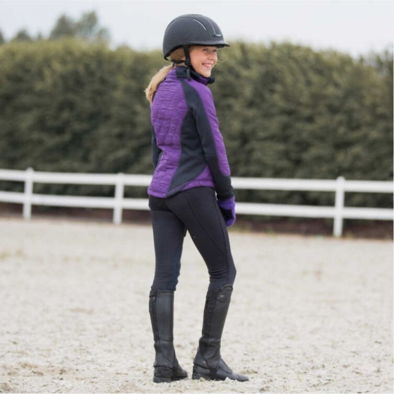 Culotte collant d'équitation d'hiver avec basanes Horze Active, enfant