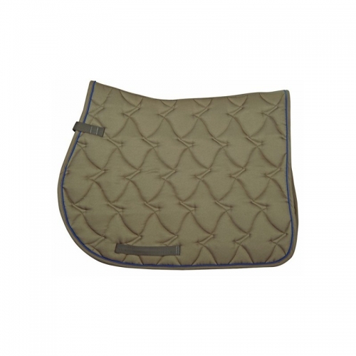 Tapis De Selle De Dressage Equipad, Velours, Mousse Mémoire De Forme, Vert/crème, Taille Réelle