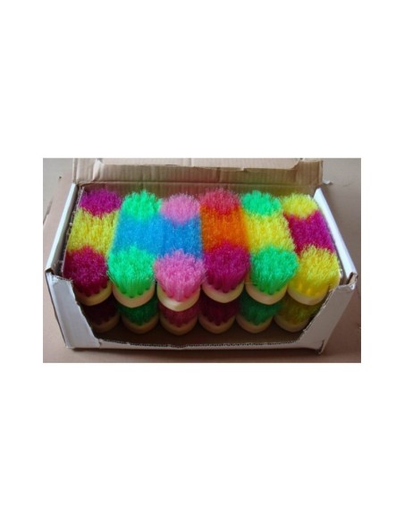 5 X Bouchons brosses dures enfants pour pansage crazy colors