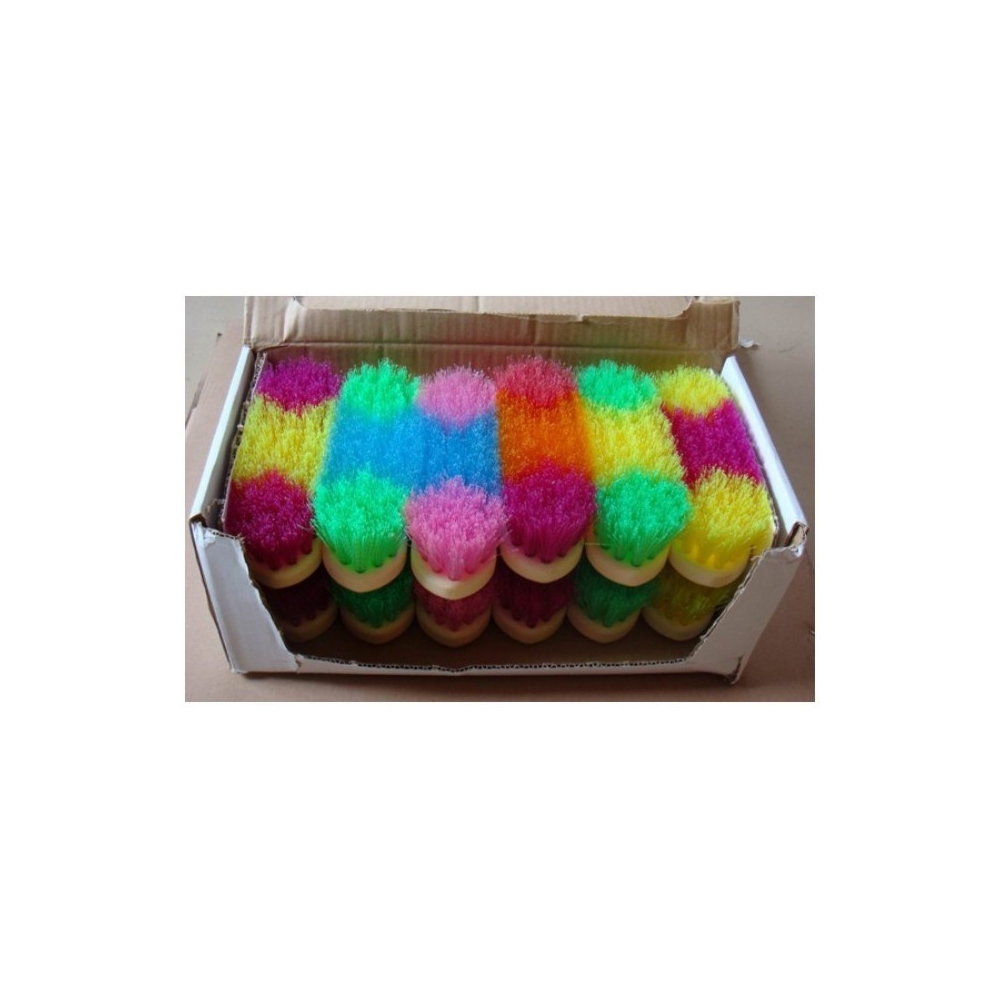 5 X Bouchons brosses dures enfants pour pansage crazy colors