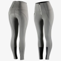 Pantalon d'équitation Softshell Thermique Silicone Fond intégral Horze Lydia femme Gris