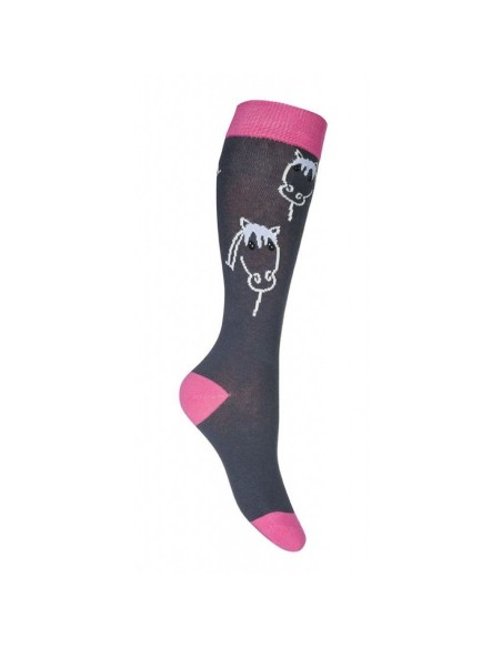 Chaussettes d'équitation enfants "two horses on my feet"
