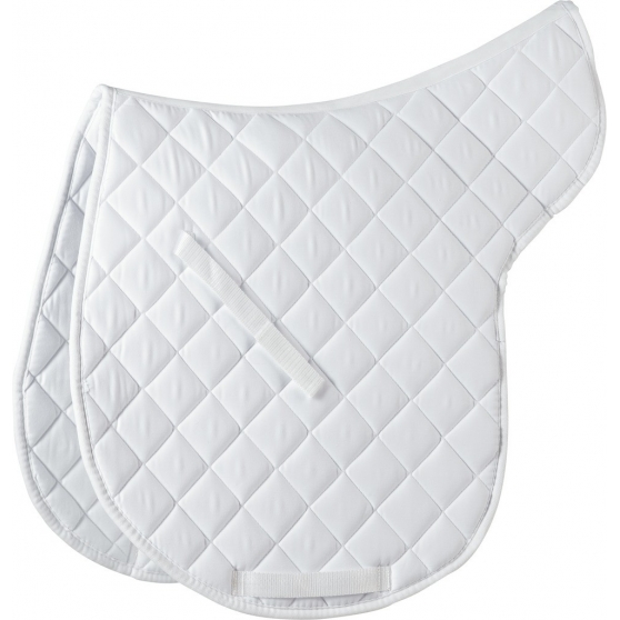 Tapis De Selle Carré Dressage Dover Saddlery - Blanc Matelassé - Neuf Avec étiquette