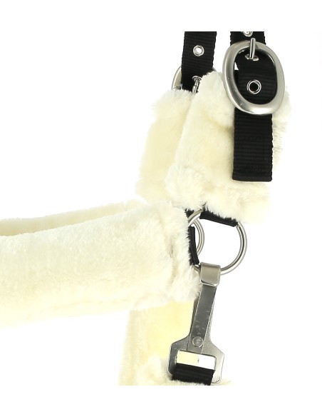 Licol cheval full mouton pour transport avec protection mouton