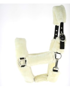 Licol cheval full mouton pour transport avec protection mouton