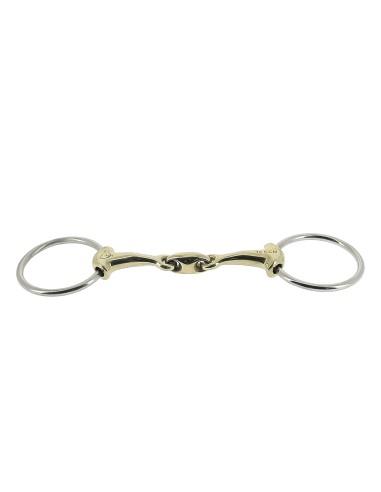 Filet Mors Safe Side deux anneaux double brisure maillechort DMH Equitation