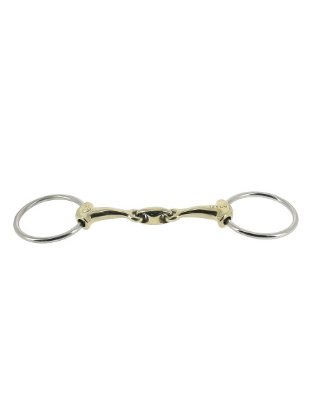 Filet Mors Safe Side deux anneaux double brisure maillechort DMH Equitation