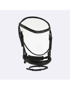 Bridon cuir rond et strass DMH 2