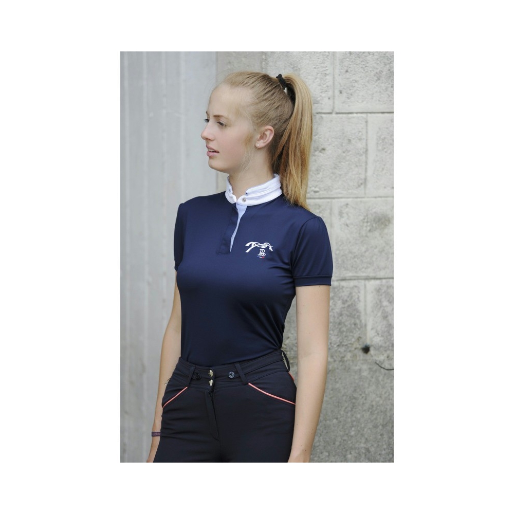 Polo de concours Pénélope Madrid manches courtes