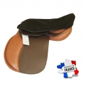 Couvre siège dessus de selle mouton synthétique écru
