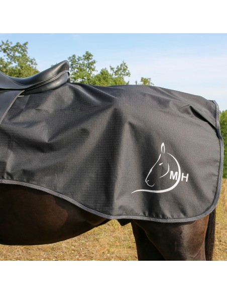 Couvre-reins imperméable avec découpe de selle EE Noir
