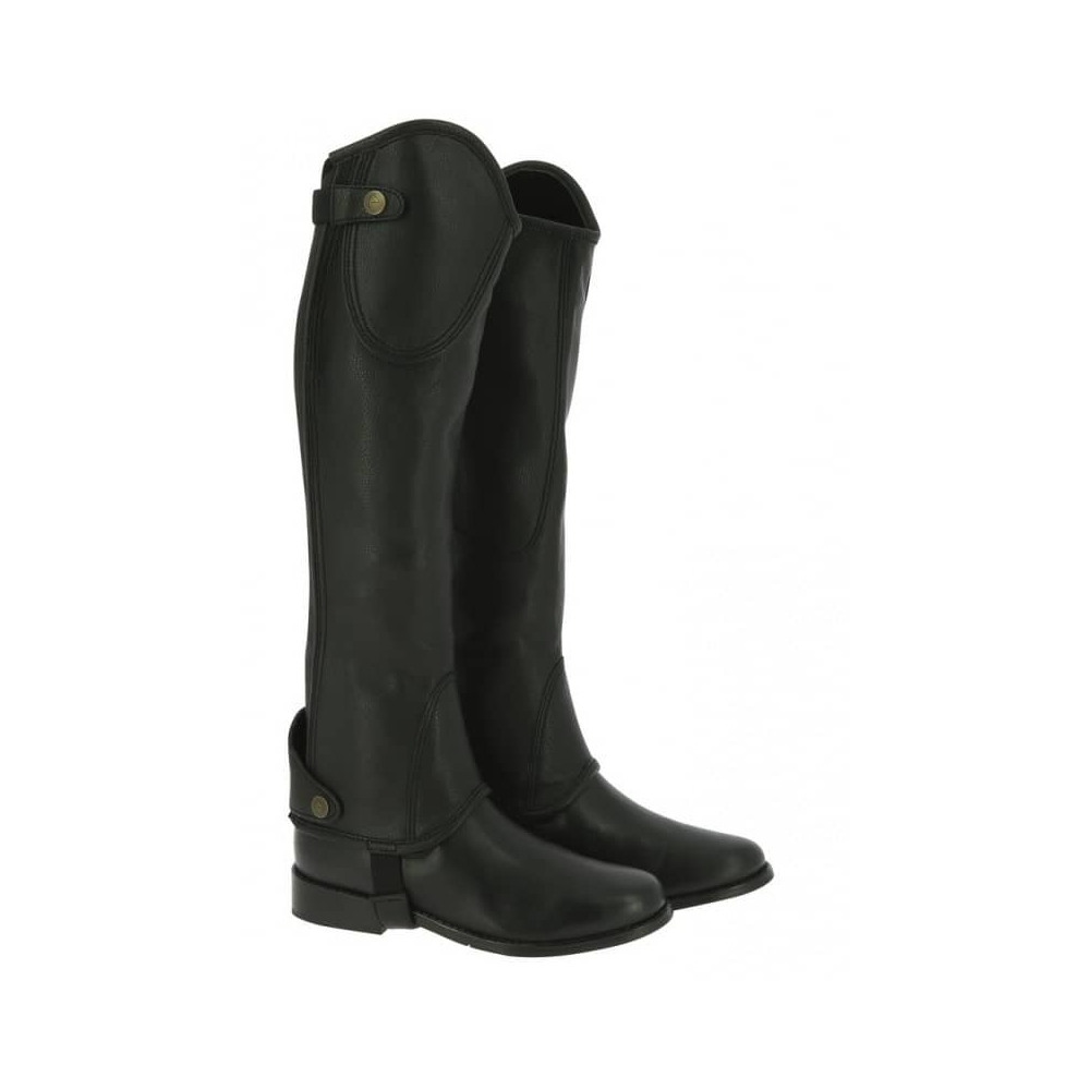 HUNTLEY EQUESTRIAN coupe personnalisée demi-chaps en cuir premium noir HUNTLEY EQUESTRIAN coupe personnalisée demi-chaps en cuir premium noir