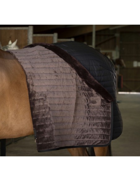 Couverture d'écurie Equithème Teddy doublée mouton synthétique