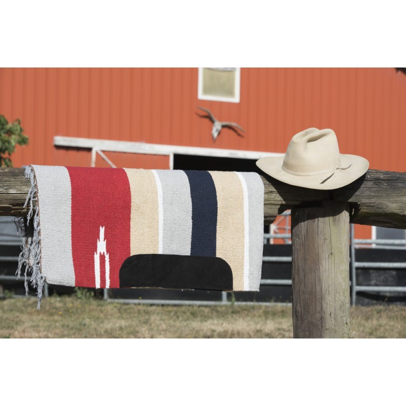 Tapis de western en feutre pour cheval Tattini Navajo - bleu - TU - Sport Tapis de western en feutre pour cheval Tattini Navajo - bleu - TU - Sport