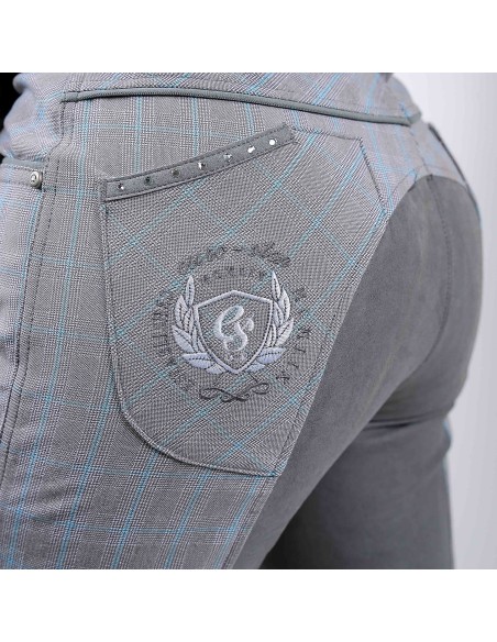 Pantalon femme Laura full check new Euro star