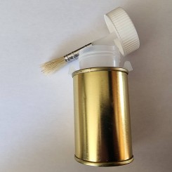 Pot sécurisé avec pinceau pour transport onguents