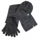 Set d'hiver  écharpe gants bonnet Romeo HKM