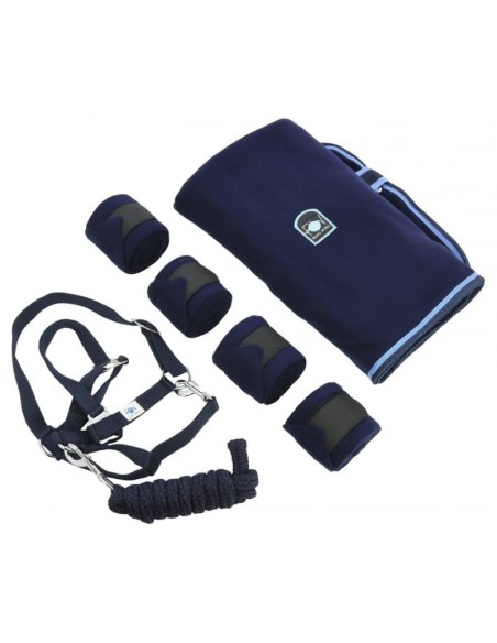 Set complet Riding World : licol, longe, bandes polo et chemise