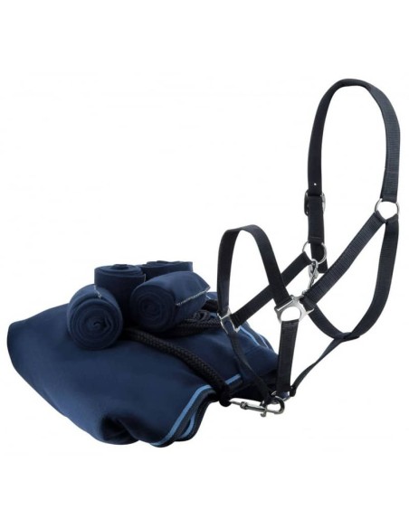 Set complet Riding World : licol, longe, bandes polo et chemise