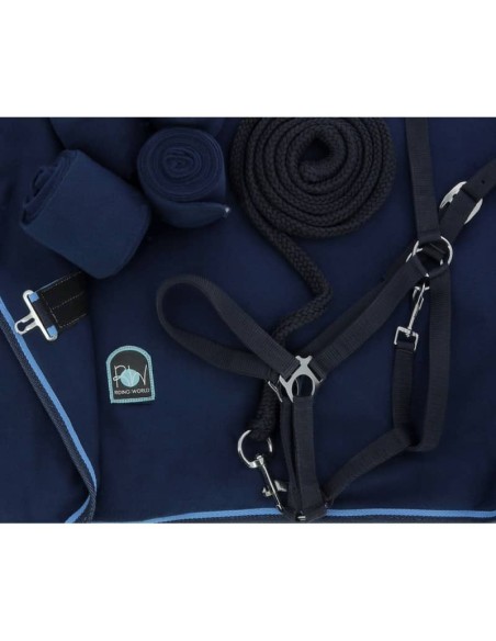 Set complet Riding World : licol, longe, bandes polo et chemise
