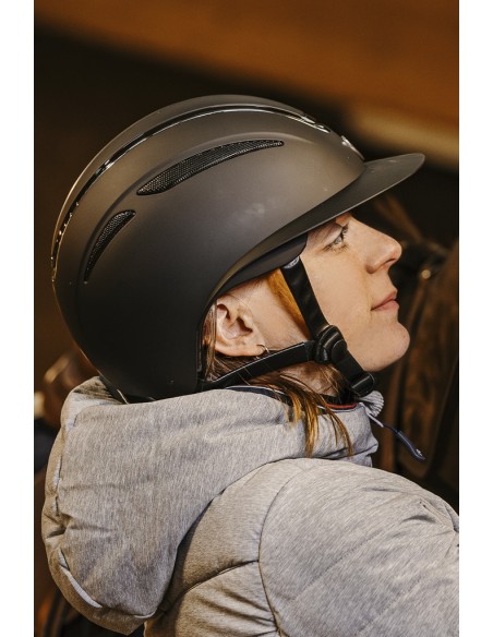 Casque Equithème Agris noir argenté