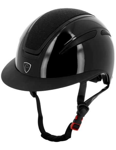 Casque Equithème Agris noir brillant céleste
