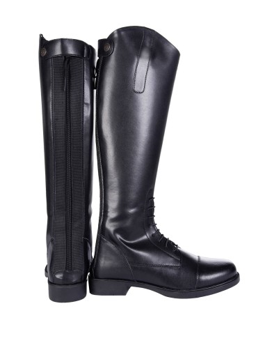 bottes-a-lacet-cuir-synthetique-courtes-larges-pour-dames