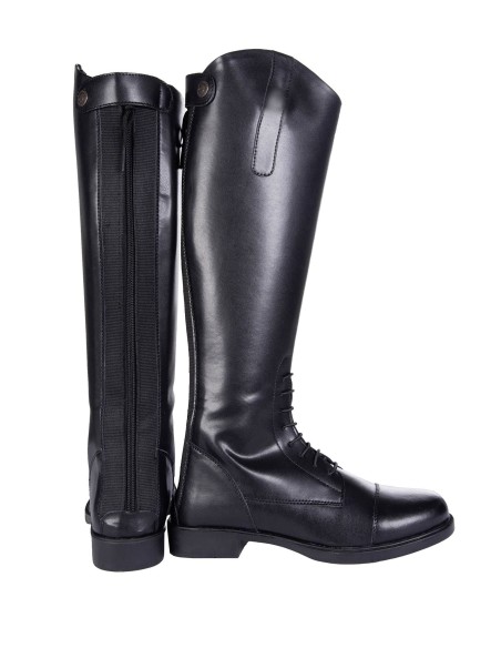 bottes-a-lacet-cuir-synthetique-courtes-larges-pour-dames
