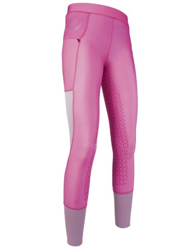 Leggings d'équitation Mesh fond 1/1 en silicone HKM