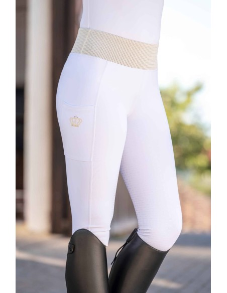 Leggings taille haute blanc fond 1/1 en silicone