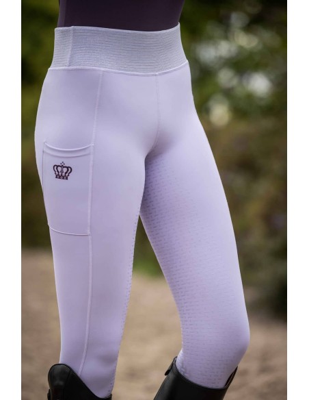 Leggings taille haute blanc fond 1/1 en silicone
