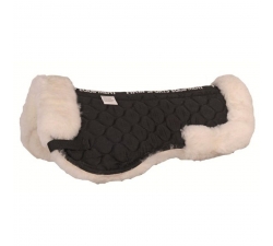 Amortisseur de dos mouton véritable HKM Blanc / Noir