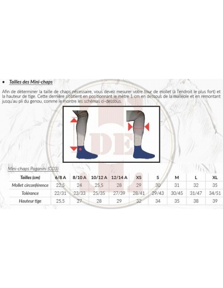 Mini chaps Cuir et Mesh 3D TdeT